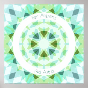 Poster Bleu Vert Par Aspera Ad Astra Motivationnel
