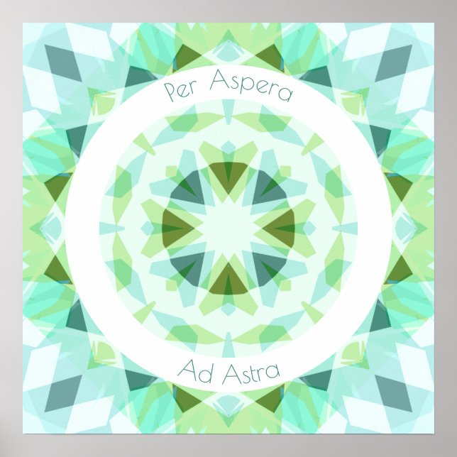 Poster Bleu Vert Par Aspera Ad Astra Motivationnel (Devant)
