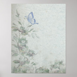 Poster Bleu vintage