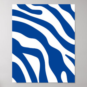 Poster Bleu vintage rétro Abstrait
