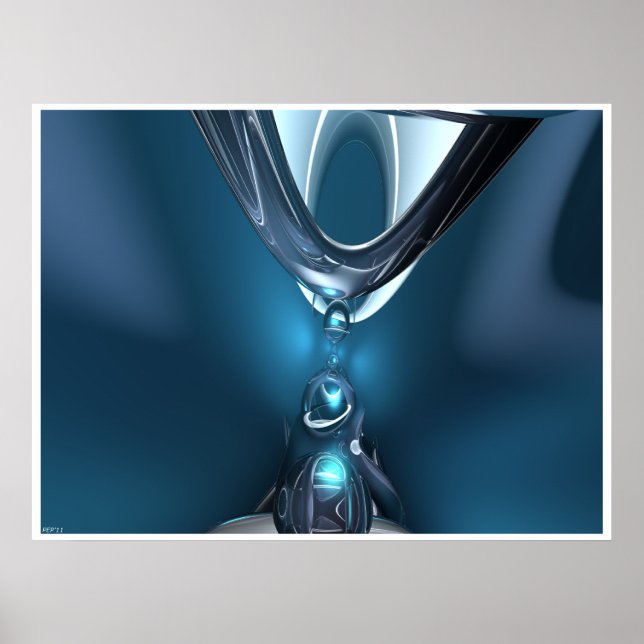 Poster Bleues gouttes (Devant)