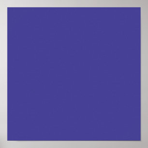 Poster bleuet (couleur solide)