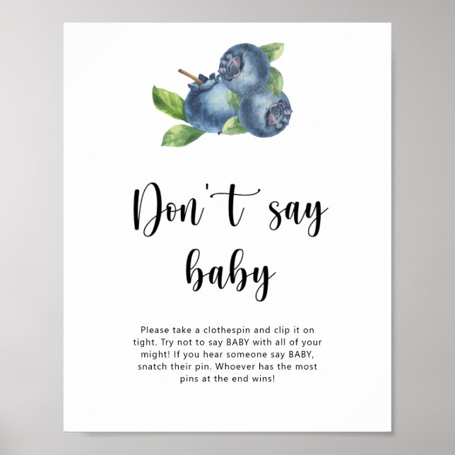 Poster Bleuet - Ne dis pas bébé (Devant)