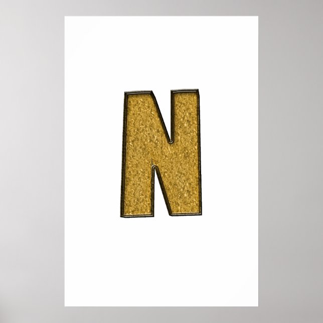 Poster Bling Gold N (Devant)