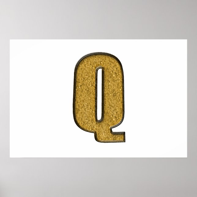 Poster Bling Gold Q (Devant)