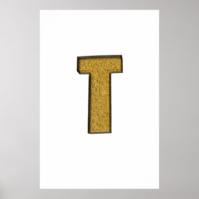 Poster Bling Gold T (Devant)