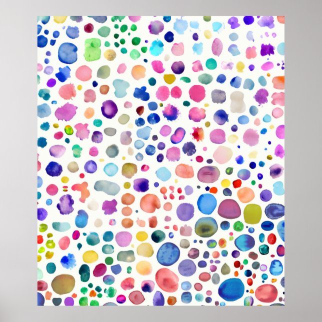 Poster Blobs aquarelle (Devant)