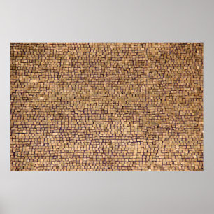 Poster Bloc de briques Brown