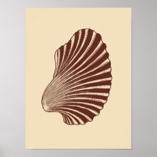 Poster Bloc de coquille de saint Jacques Impression, Brow
