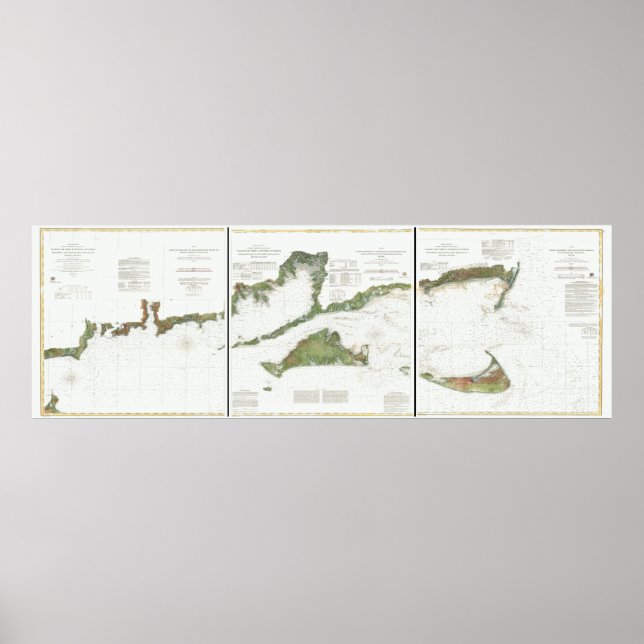 Poster Block Island, Nantucket et Martha’s (png) (Devant)