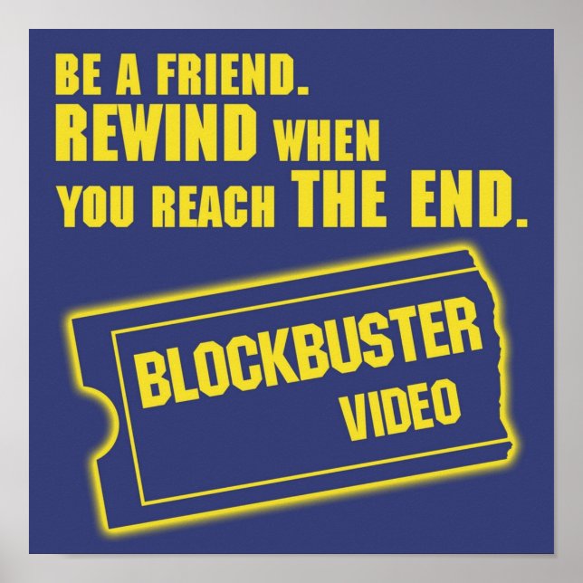 Poster Blockbuster Video Merchandises (Devant)