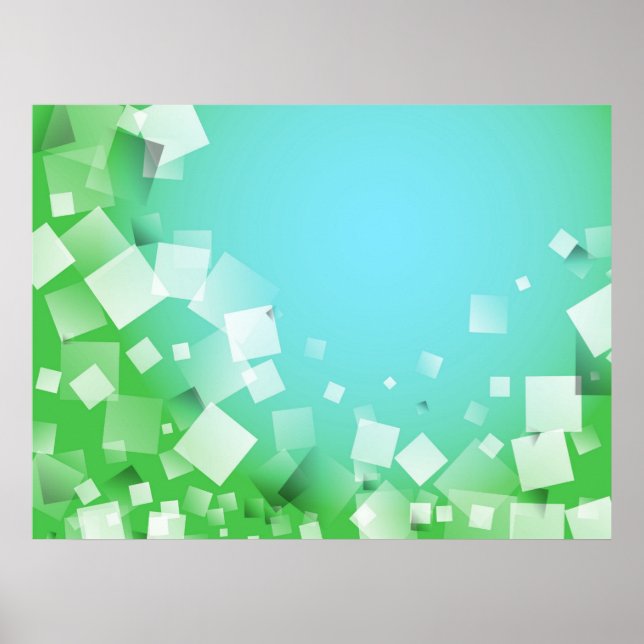 Poster Blocs bleus (Devant)