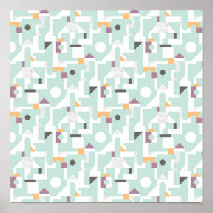 Poster Blocs de construction - bleu