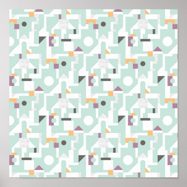Poster Blocs de construction - bleu (Devant)