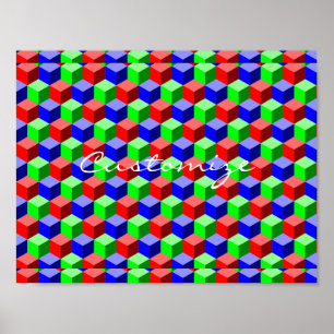 Poster Blocs de construction colorés Thunder_Cove 3D