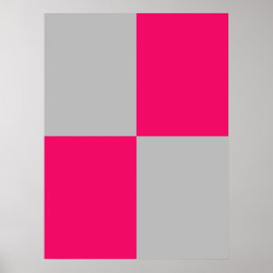 Poster Blocs de couleur rose et gris chaud