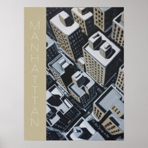 Poster Blocs de la skyline de Manhattan