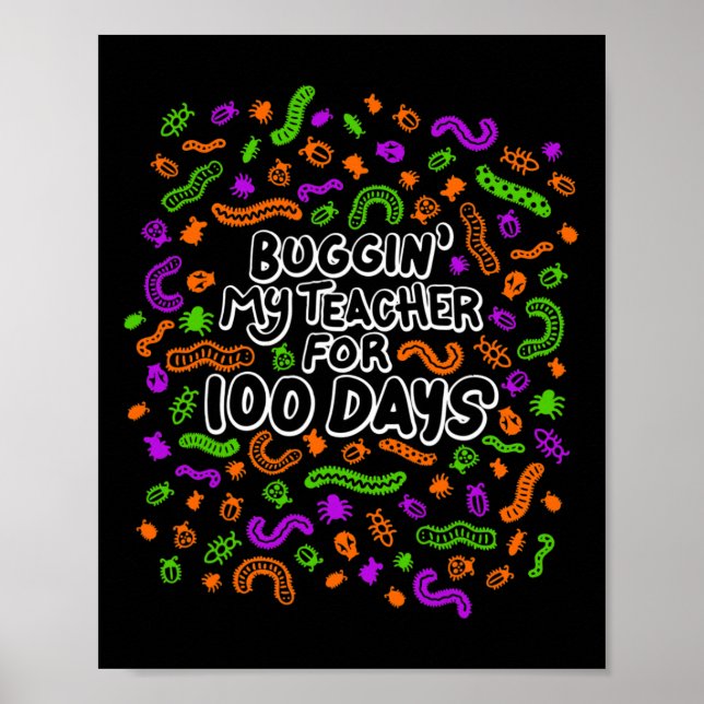 Poster Bloguer Mon Professeur Pour 100 Jours D'Étudiant À (Devant)