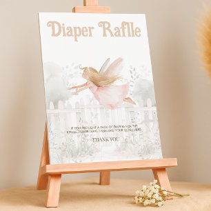 Poster Blonde Baby shower de fée Lait de la table