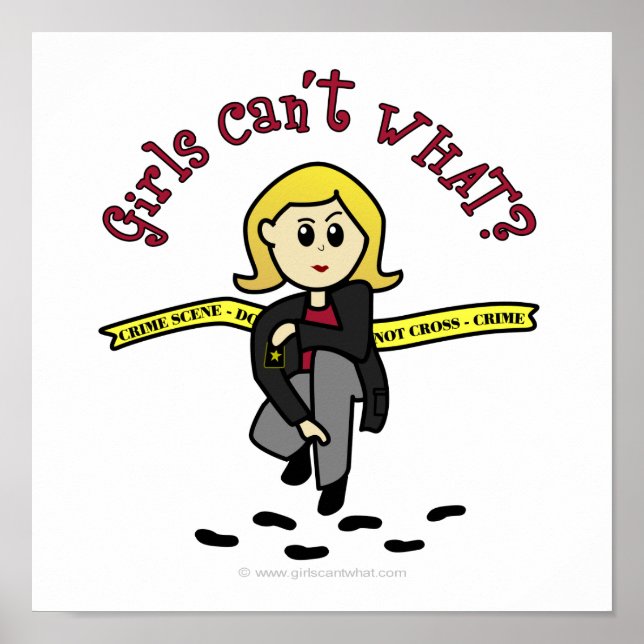 Poster Blonde CSI Girl (Devant)