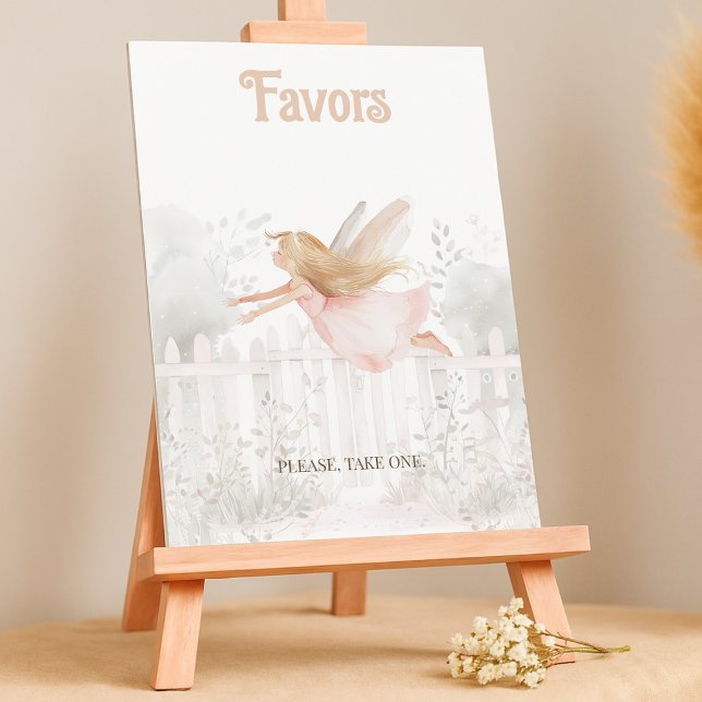 Poster Blonde Fairy Baby shower Faveurs Panneau de table (Créateur téléchargé)