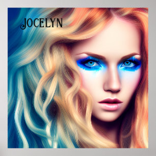 Poster Blonde Haired Blue Eyed Bombshell