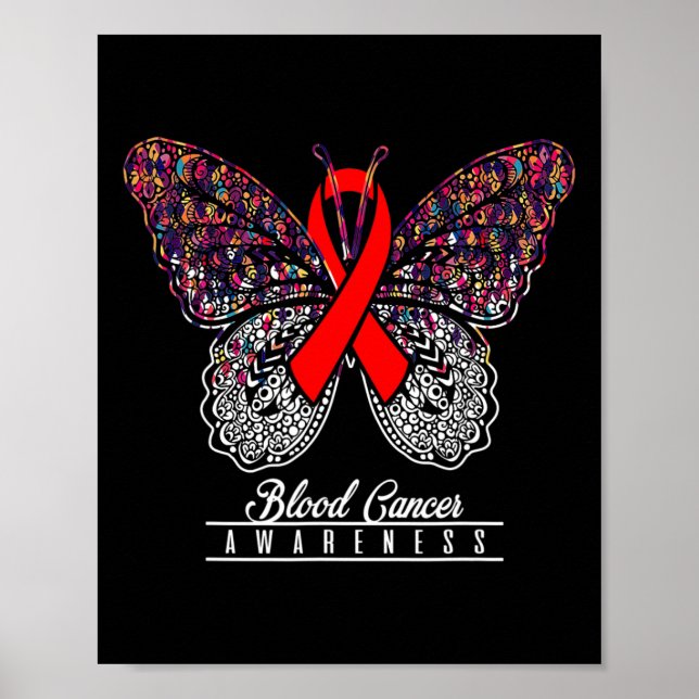Poster Blood Cancer Awareness Butterfly Lovers Gifts 2  (Devant)