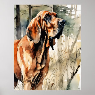 Poster Bloodhound - Chien Art Imprimer