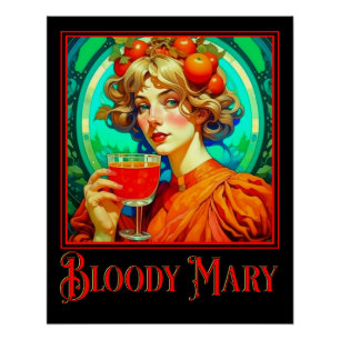 Poster Bloody Mary Art Nouveau