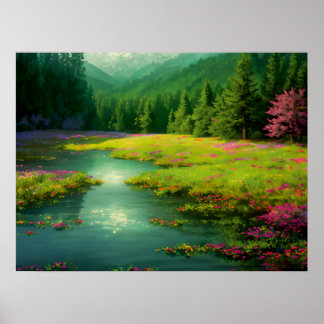 Poster Blooms dans le monde : le plaisir de la forêt