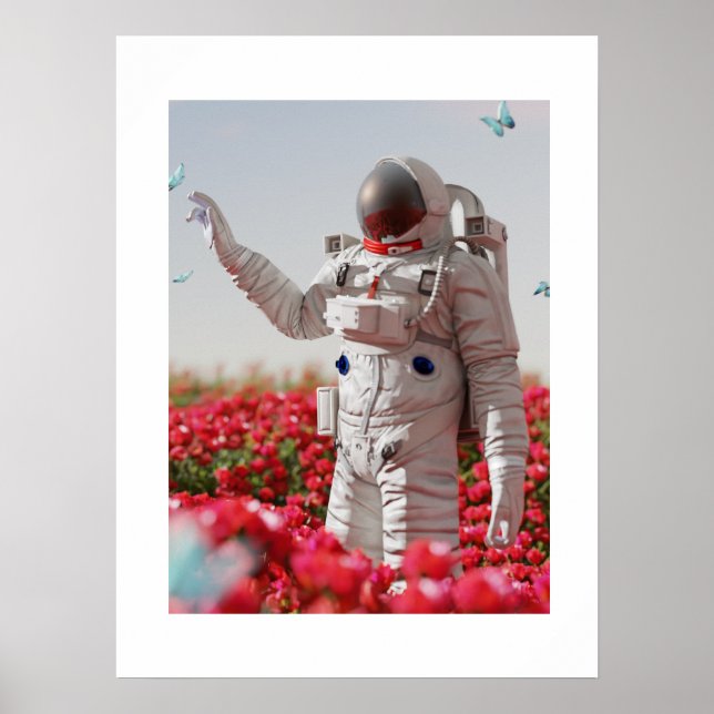 Poster Blossom & Astronaut (Devant)
