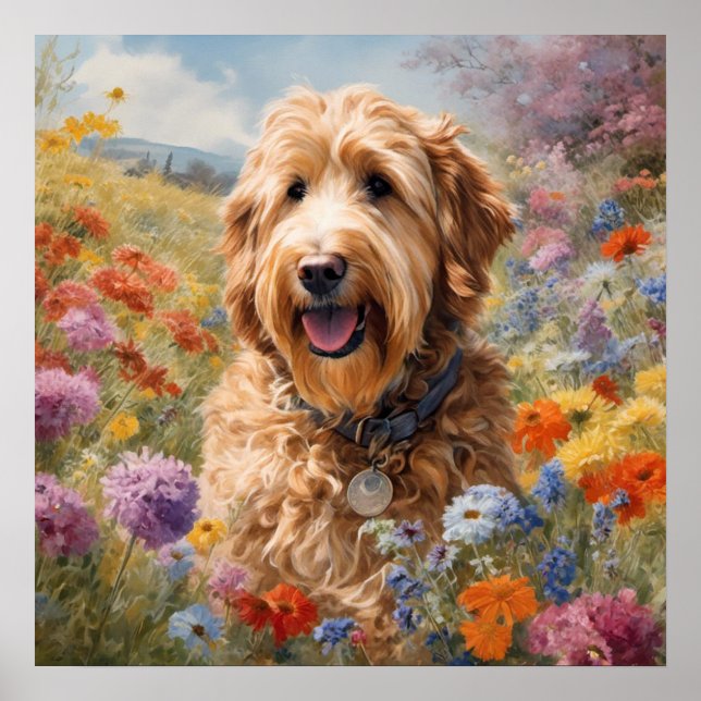 Poster Blossom Buddy : Le paradis floral d'un doré (Devant)