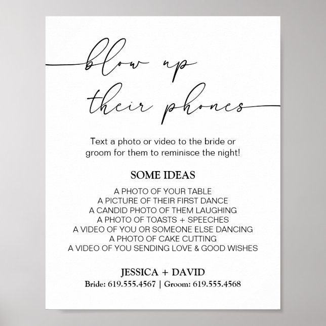 Poster Blow their Phone Sign | Jeu de chasse aux photos M (Devant)