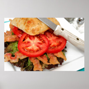 Poster BLT sur un petit pain de ciabatta
