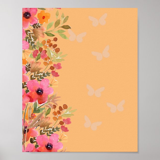 Poster Blu Créez votre propre rose Fleur Jardin Rose (Devant)