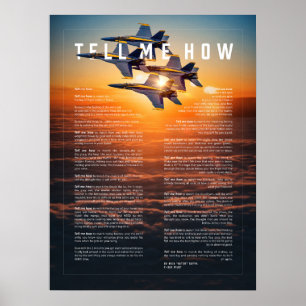 Poster Blue Angels avec Tell Me How ode vol