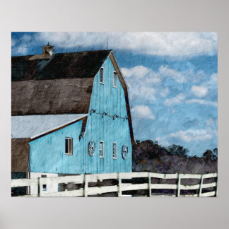 Poster Blue Barn
