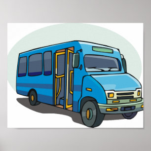 Poster Blue Bus
