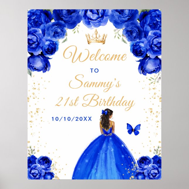 Poster Blue Dark Skin Princess (Devant)