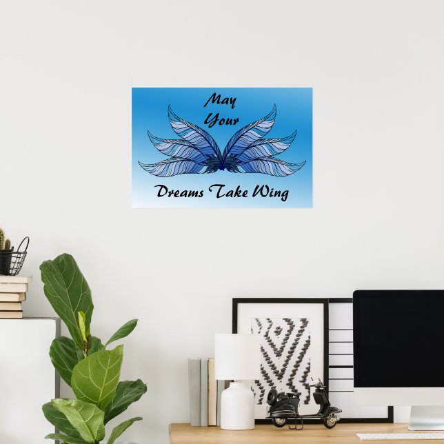 Poster - Blue Dreams Take Wing (Home Office)