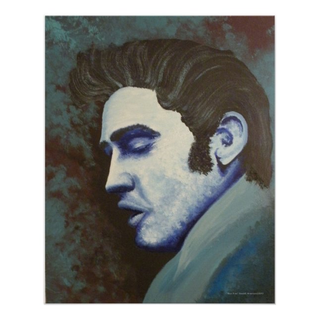 Poster "Blue Elvis", by David C Brannon (Devant)