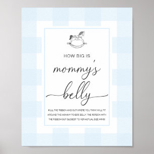 Poster Blue En vichy Rocking Horse Quelle Est La Grosse T