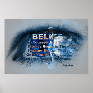 Poster Blue Eye of Fitness Belief!