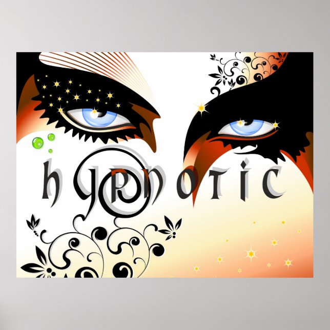 Poster Blue Eyes Mode maquiller (Devant)