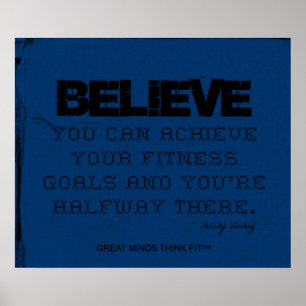 Poster Blue Fitness - Croyez! !