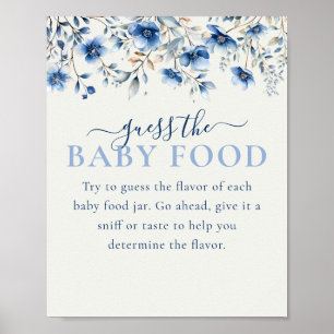 Poster Blue Fleur sauvage Guess Baby Food Baby shower Jeu