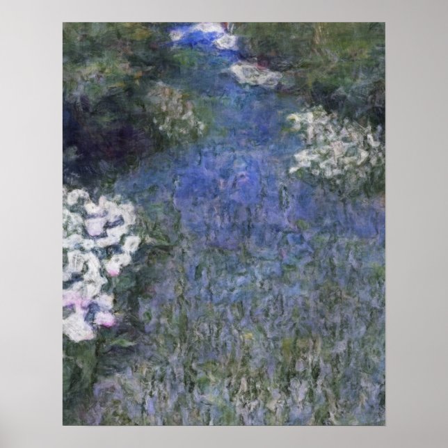 Poster Blue Forest Path Impressionist Oilpaint (Devant)