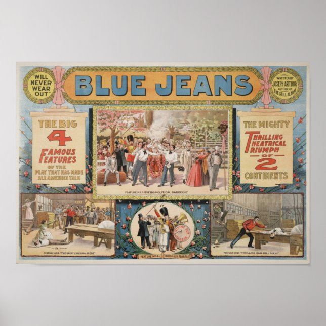 Poster Blue Jeans, par Joseph Arthur (Devant)