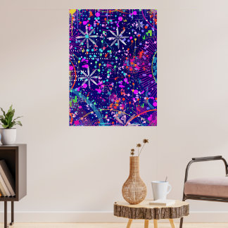 Poster Blue Jubilee Abstract Art 