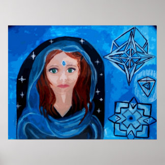 Poster Blue Lady Dream